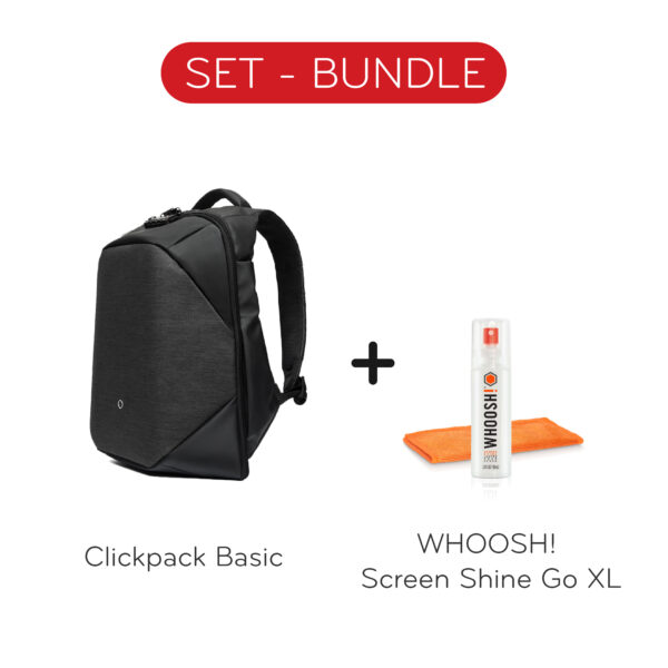 KORIN DESIGN – SET : Clickpack Basic Dark Grey + WHOOSH Screen Shine Go XL 100ml